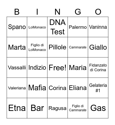 Giallo-Gelato-Bingo Card