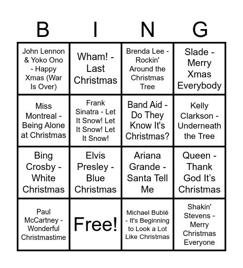 Warmteservice kerstbingo🎉 Bingo Card