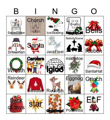Holiday Bingo Card