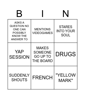 Yassine GEO Lesson Bingo Card