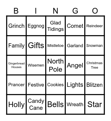 Christmas BINGO Card