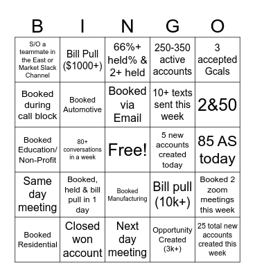 December Week 1 Bingo Card