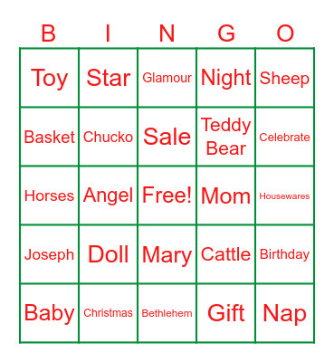 All I Want for Christmas Uptown Play Bingo Card