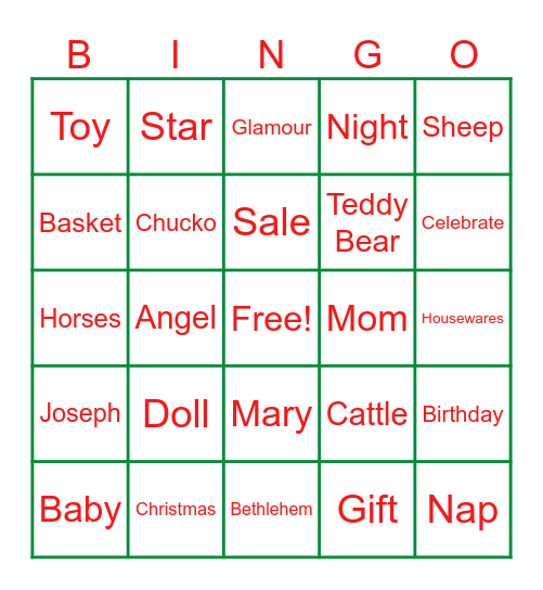 All I Want for Christmas Uptown Play Bingo Card