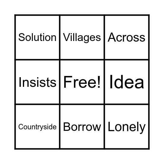 Community Bingo Card