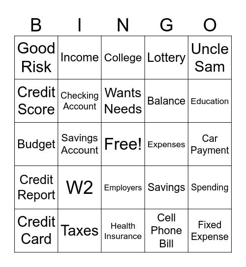 Mrs. SaintJean's Bingo Game Bingo Card