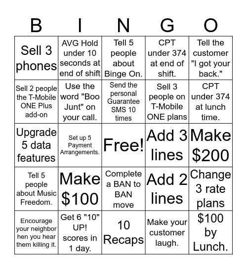 Boom Boom Bingo Card