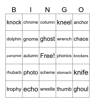 III       UNIT    13 Bingo Card