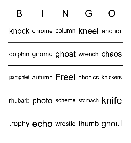 III       UNIT    13 Bingo Card