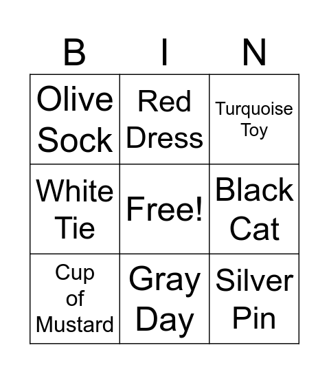 Color Vowel BINGO Card
