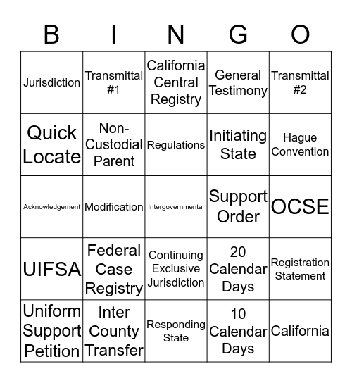 Intergovernmental with Diana! Bingo Card