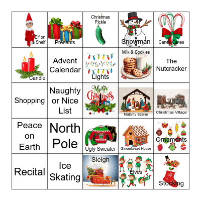 Christmas Bingo - Round 1 Bingo Card