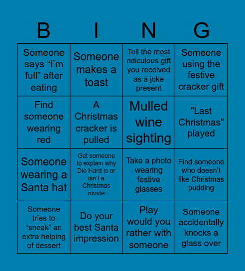 Jee's Christmas Bingo Card