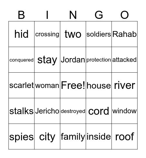 Spying and Hiding Bingo Card