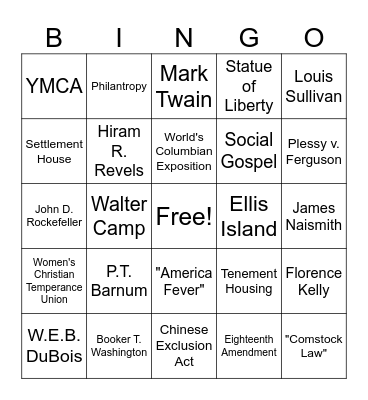 BEANO! Bingo Card