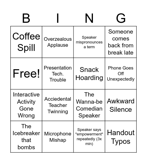 Bingo NHS Edition Bingo Card