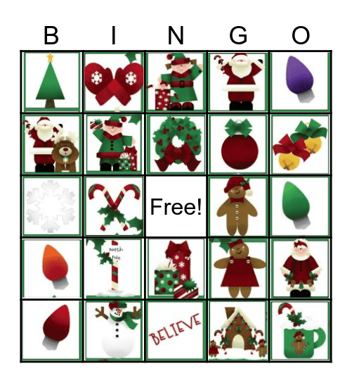 Christmas Bingo Card