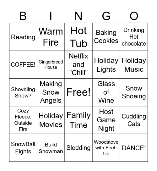Winter Wonder-Bingo Card