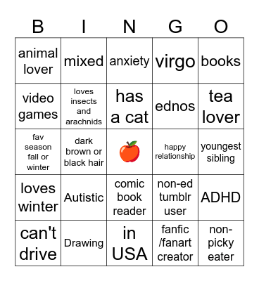 Pepper Bingo! Bingo Card