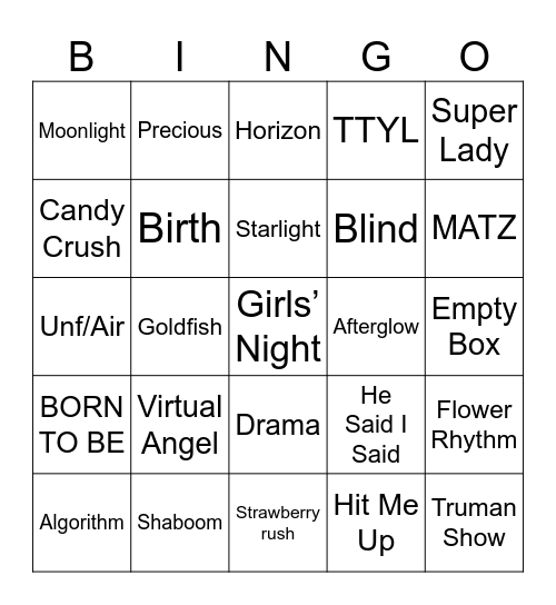 oooo aaaeeee Bingo Card