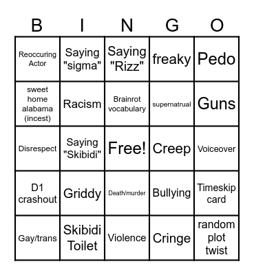 Tommorow's teaching Bingo Card