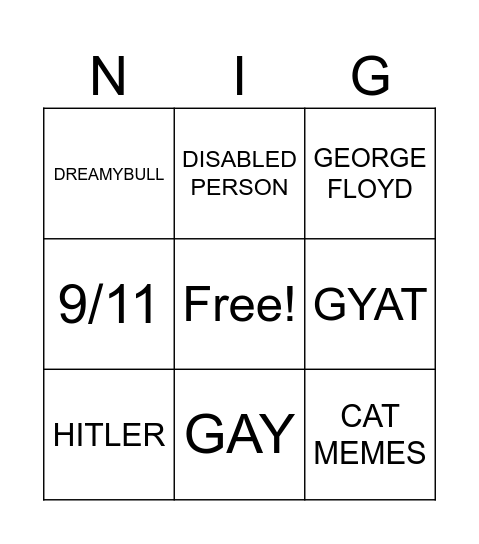 IG REELS Bingo Card