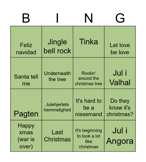 Bingo Banko Bingo Card