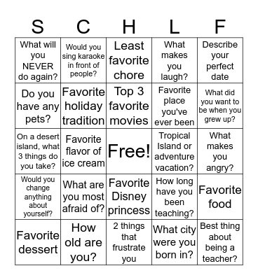 All You Could Ever Want to Know About Your Teacher Bingo Card