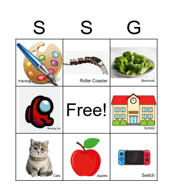 Interests BINGO Card