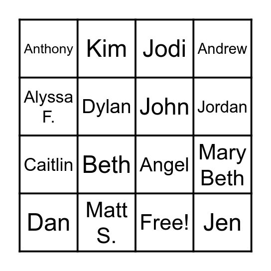 CRWAG HOLIDAY PARTY 2024 Bingo Card