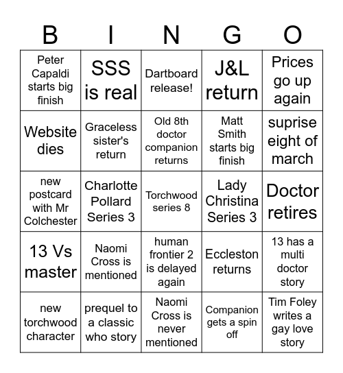 bf 2025 Bingo Card