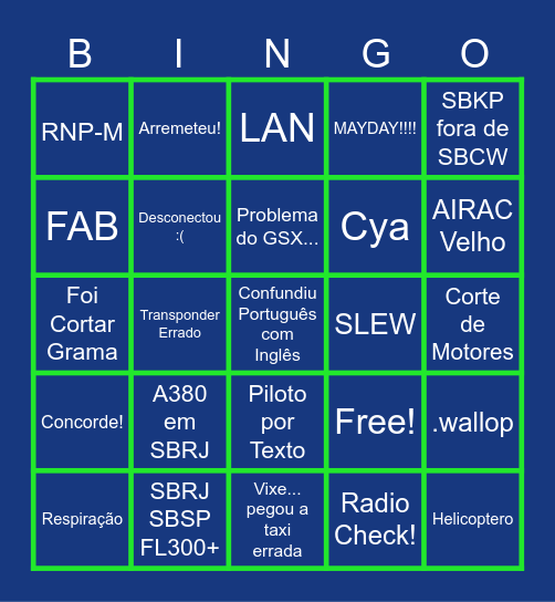 NIMBUS BINGO! Bingo Card