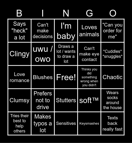 Bottom Bingo Card