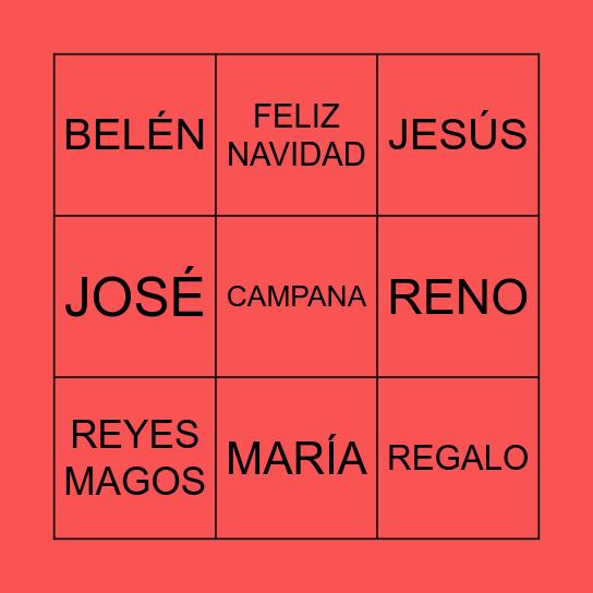 BINGO NAVIDAD Bingo Card