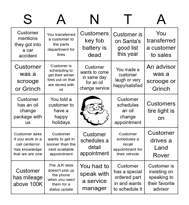 CDC Holiday Bingo! Bingo Card