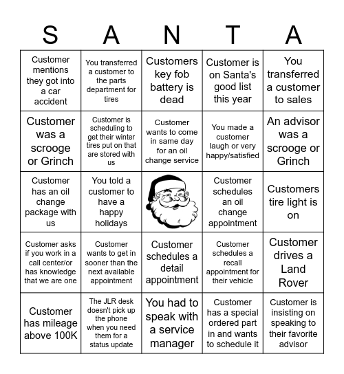 CDC Holiday Bingo! Bingo Card