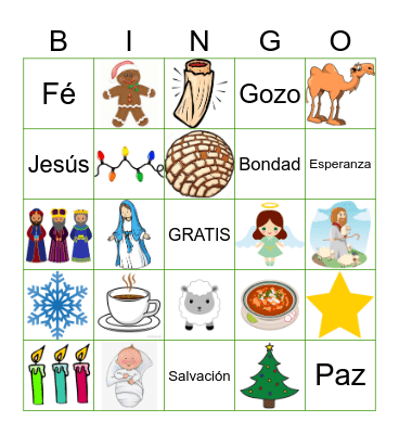 Navidad Bingo Card