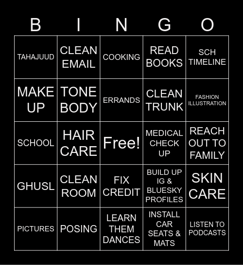 12/04/24 - 06/04/25 Bingo Card