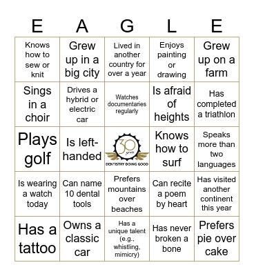 Crown Council's Annual Event Bingo Card