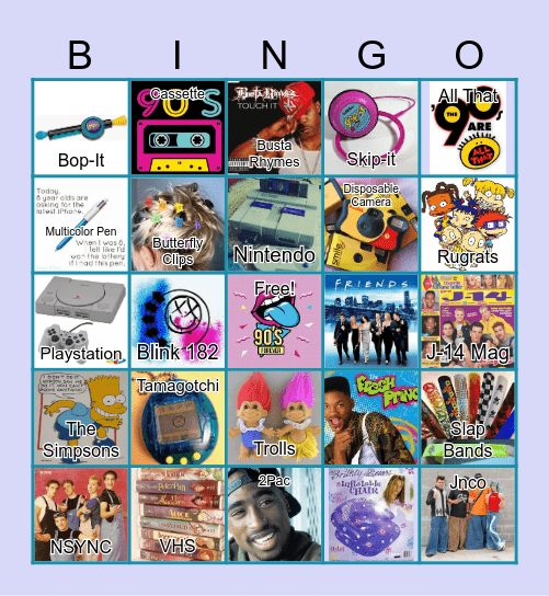 90s BINGO Card