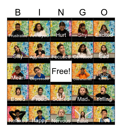 Emotions Bingo Card