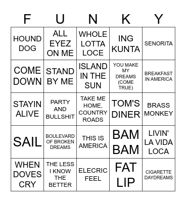 BING BONG BINGO Card