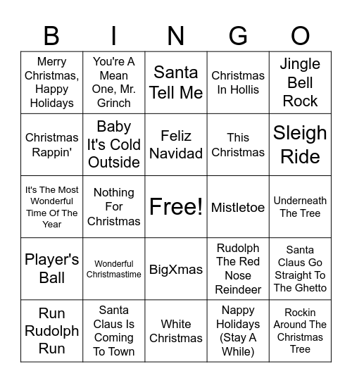 Christmas Bingo Card