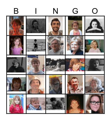 Family Bingo Card