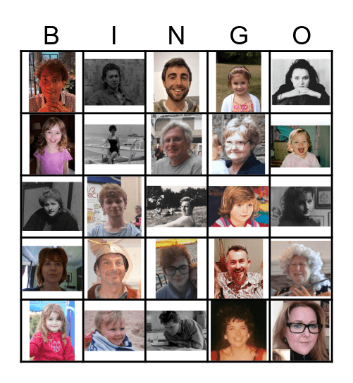 Family Bingo Card