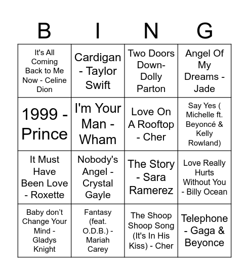 Bat ShitLorette Bingo Card