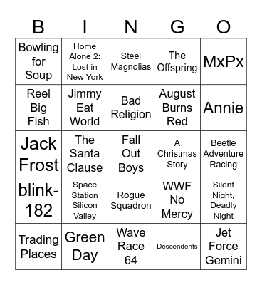 Post Modern Jukebox, Dragons, & State Capitals Bingo Card