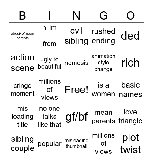 msa Bingo Card