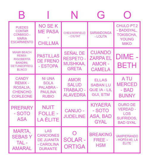 ★ESPLAI PONT DE DESEMBRE ★ Bingo Card