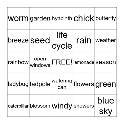 SPRING BINGO Card